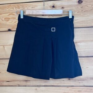 Vintage Black Mini Skort Womens 16 Tennis‎ Twee Pleats Coastal Academia Prep Y2K